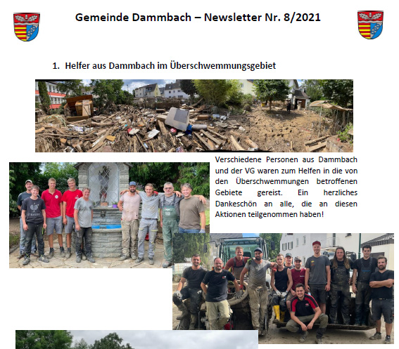 Dammbach Aktuell Newsletter