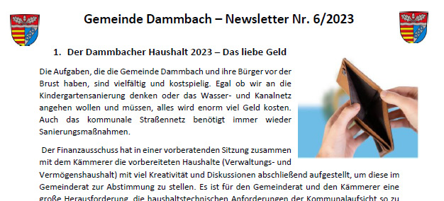 Dammbach Aktuell Newsletter