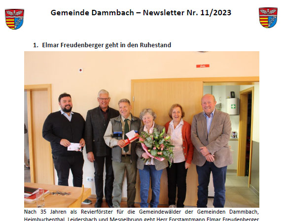Dammbach Aktuell Newsletter
