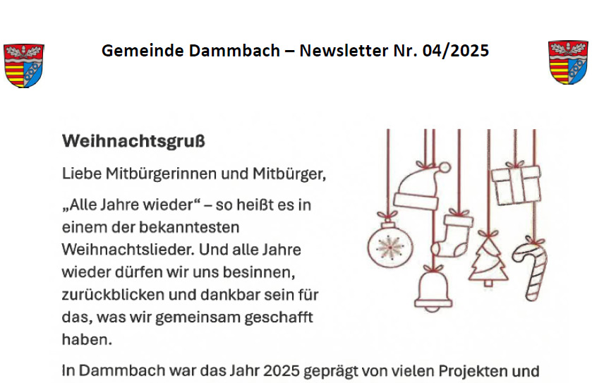 Dammbach Aktuell Newsletter